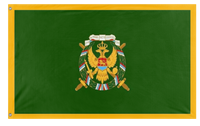 A mockup of the custom flag 'Montenegrin Greens Nationalist flag' on a white background