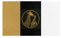 A mockup of the custom flag 'AHS Saxes flag' on a white background