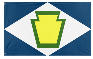 A mockup of the custom flag 'Keystone Diamond flag' on a white background