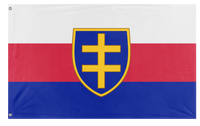 A mockup of the custom flag 'Intermarium flag' on a white background