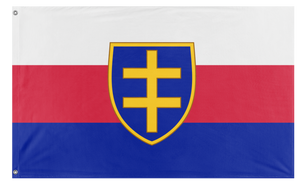 A mockup of the custom flag 'Intermarium flag' on a white background