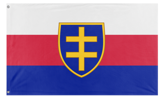 A mockup of the custom flag 'Intermarium flag' on a white background