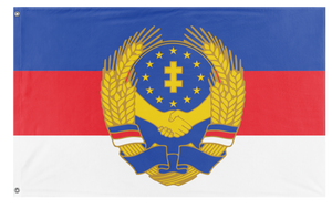 A mockup of the custom flag 'Pan-Slavic Unity flag' on a white background