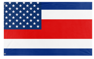 A mockup of the custom flag 'American   protectorate of Costa Rica  flag' on a white background