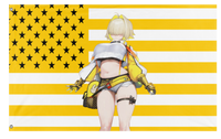 A mockup of the custom flag 'Elegg Nation flag' on a white background