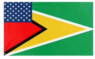 A mockup of the custom flag 'American  protectorate of Guyana  flag' on a white background