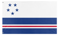 A mockup of the custom flag 'Noraland Republic flag' on a white background
