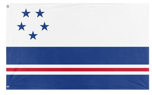 A mockup of the custom flag 'Noraland Republic flag' on a white background