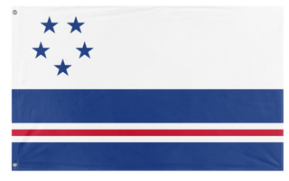 A mockup of the custom flag 'Noraland Republic flag' on a white background