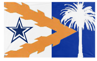 A mockup of the custom flag 'Florida flag Redesign' on a white background