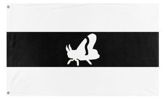 A mockup of the custom flag 'Karkosia flag' on a white background