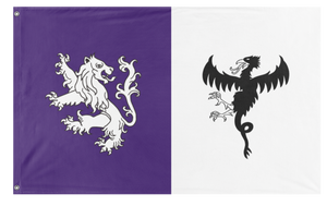 A mockup of the custom flag 'Jones-Langley flag' on a white background