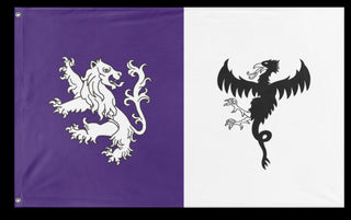 A mockup of the custom flag 'Jones-Langley flag' on a white background