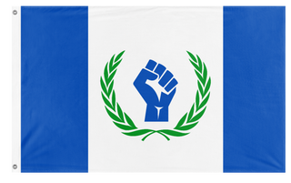 A mockup of the custom flag 'Myflagig' on a white background