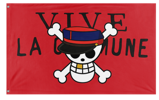 A mockup of the custom flag 'GEN Z COMMUNE flag' on a white background