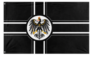 A mockup of the custom flag 'A flag of my nation lintonia' on a white background