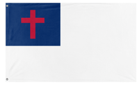A mockup of the custom flag 'Christian flag' on a white background