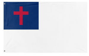 A mockup of the custom flag 'Christian flag' on a white background