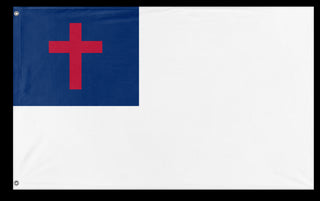 A mockup of the custom flag 'Christian flag' on a white background