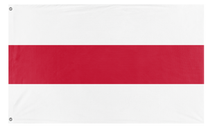 A mockup of the custom flag 'Belarussian Opposition flag' on a white background