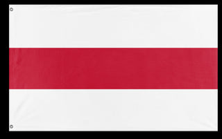 A mockup of the custom flag 'Belarussian Opposition flag' on a white background