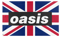 A mockup of the custom flag 'Oasis Flag' on a white background