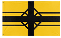 A mockup of the custom flag 'Scranton Redesign flag' on a white background