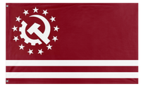A mockup of the custom flag 'USSA  flag' on a white background
