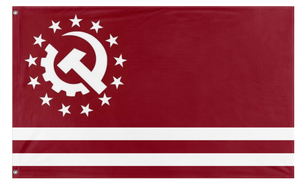 A mockup of the custom flag 'USSA  flag' on a white background