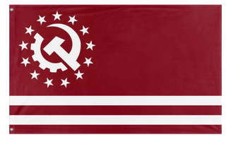 A mockup of the custom flag 'USSA  flag' on a white background