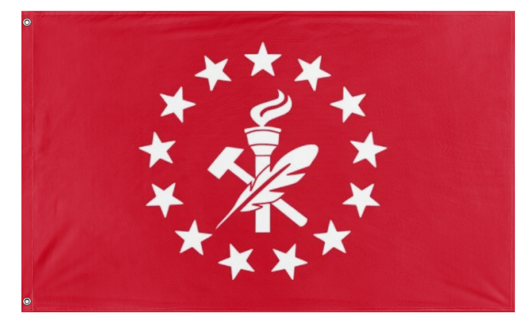 APLA Jacobins flag (Jackson Hinkle & Haz al Din) – Flagmaker & Print
