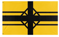 A mockup of the custom flag 'Scranton Redesign flag' on a white background