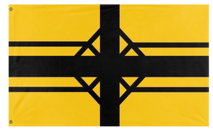 A mockup of the custom flag 'Scranton Redesign flag' on a white background