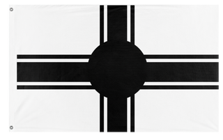 A mockup of the custom flag 'SUNG SIEW EMPIRE flag' on a white background