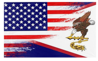 A mockup of the custom flag 'America  flag' on a white background