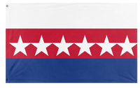 A mockup of the custom flag 'Republic Of Austrailia flag' on a white background