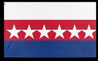 A mockup of the custom flag 'Republic Of Austrailia flag' on a white background