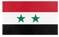 A mockup of the custom flag 'ba'athist syria' on a white background