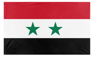 A mockup of the custom flag 'ba'athist syria' on a white background