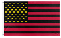A mockup of the custom flag 'The United Enneaic Saints Flag Of The United States Of America' on a white background