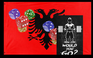 A mockup of the custom flag 'T flag' on a white background