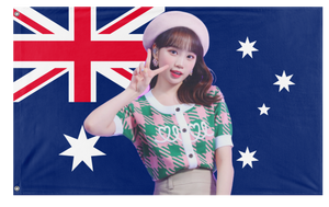 A mockup of the custom flag 'CHAEWON flag' on a white background
