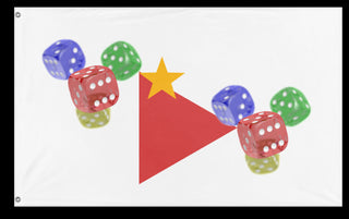 A mockup of the custom flag 'T flag' on a white background