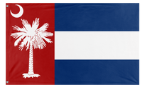 A mockup of the custom flag 'Carolina 2 flag' on a white background