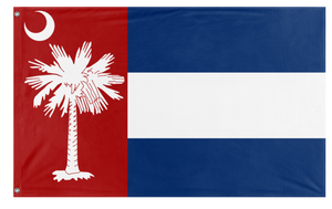 A mockup of the custom flag 'Carolina 2 flag' on a white background