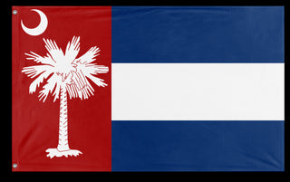 A mockup of the custom flag 'Carolina 2 flag' on a white background