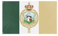 A mockup of the custom flag 'The Kingdom of Cosalia flag' on a white background