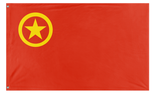 A mockup of the custom flag 'May 4th Movement flag' on a white background