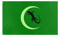 A mockup of the custom flag 'Vex of the Moon flag' on a white background