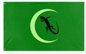 A mockup of the custom flag 'Vex of the Moon flag' on a white background